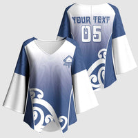Custom New Zealand Aotea College Kimono Sleeve Blouse Maori Koru Pattern LT05 - Polynesian Pride