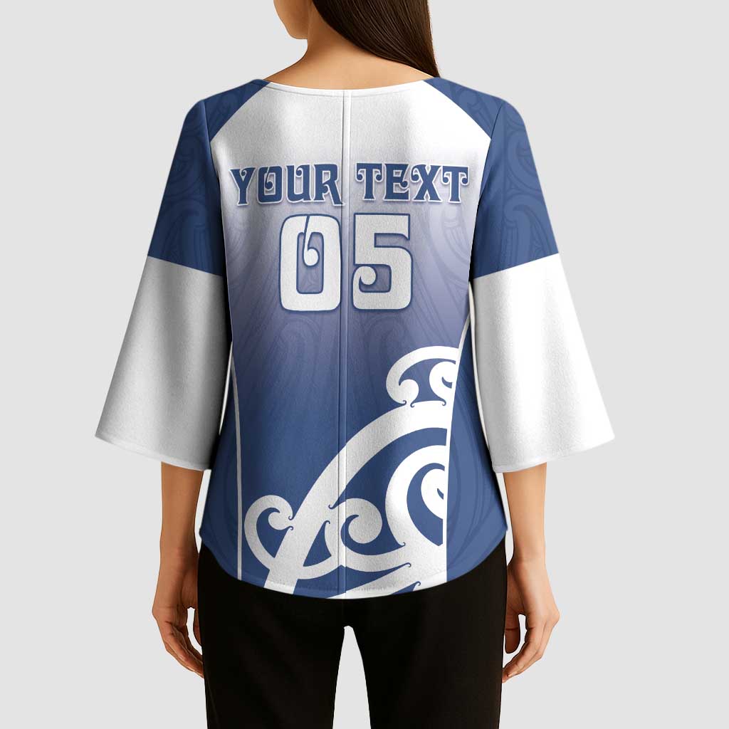 Custom New Zealand Aotea College Kimono Sleeve Blouse Maori Koru Pattern LT05 - Polynesian Pride