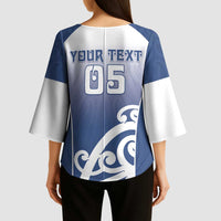 Custom New Zealand Aotea College Kimono Sleeve Blouse Maori Koru Pattern LT05 - Polynesian Pride