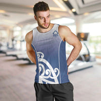 Custom New Zealand Aotea College Men Tank Top Maori Koru Pattern LT05 Blue - Polynesian Pride