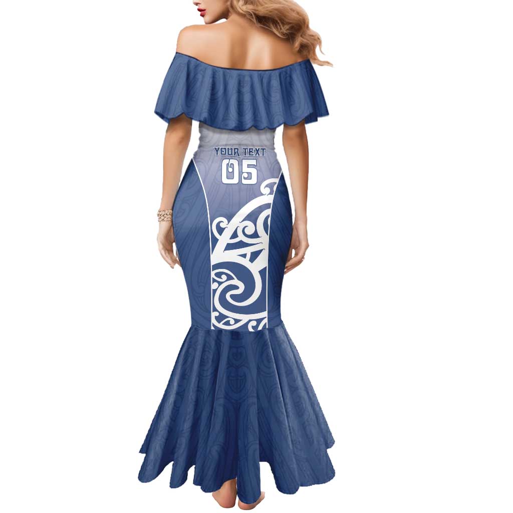 Custom New Zealand Aotea College Mermaid Dress Maori Koru Pattern LT05 - Polynesian Pride