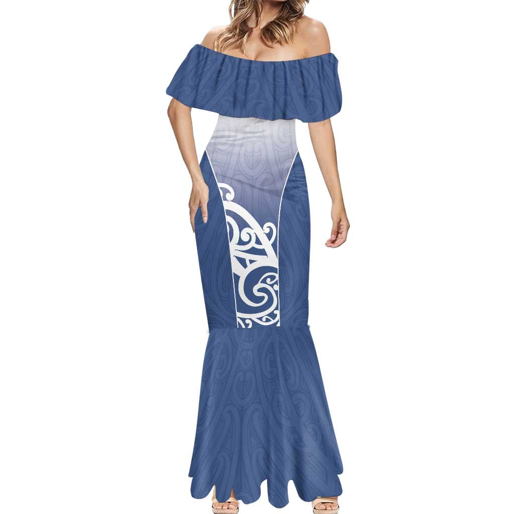Custom New Zealand Aotea College Mermaid Dress Maori Koru Pattern LT05 - Polynesian Pride