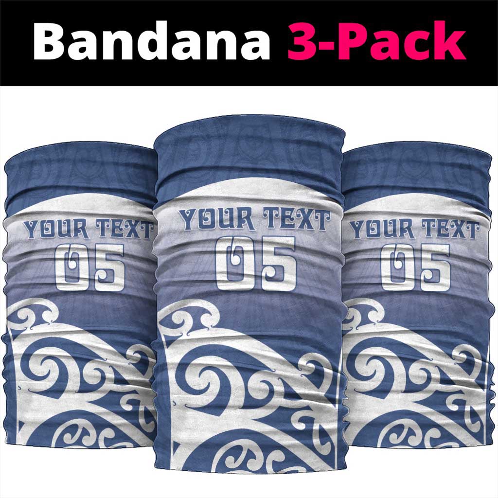 Custom New Zealand Aotea College Neck Gaiter Maori Koru Pattern LT05 package One Size: 25*50cm Blue - Polynesian Pride