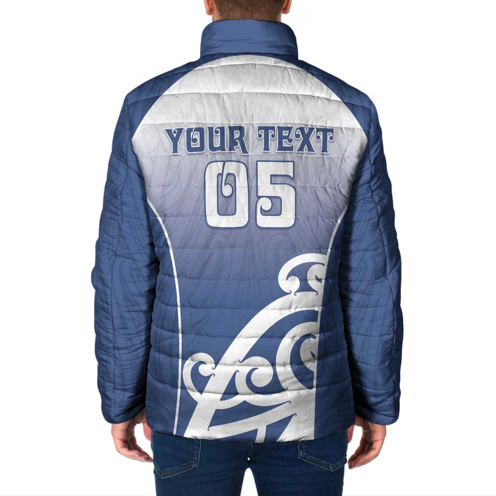 Custom New Zealand Aotea College Padded Jacket Maori Koru Pattern LT05 - Polynesian Pride