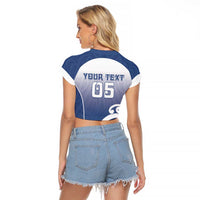 Custom New Zealand Aotea College Raglan Cropped T Shirt Maori Koru Pattern