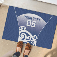 Custom New Zealand Aotea College Rubber Doormat Maori Koru Pattern LT05 - Polynesian Pride