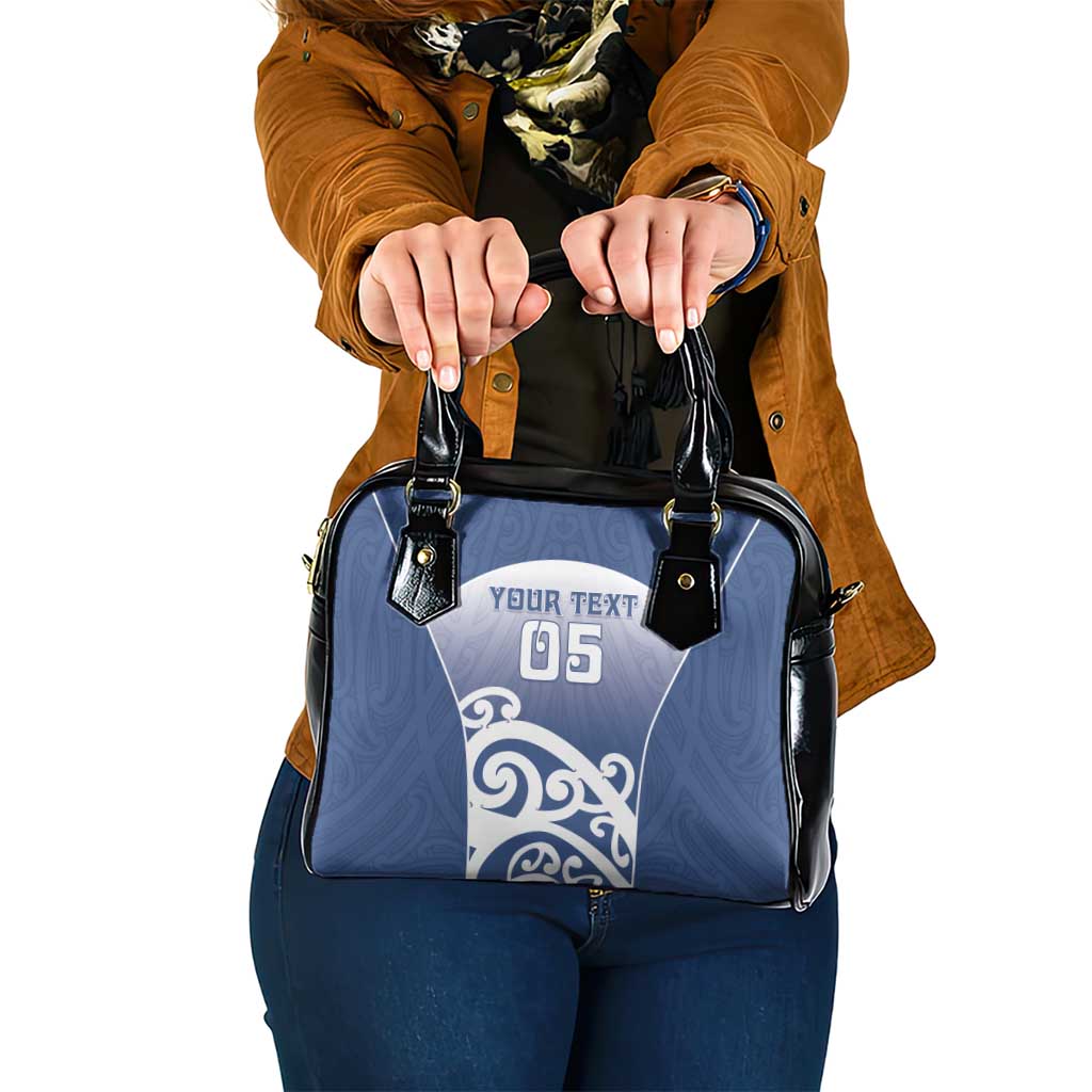 Custom New Zealand Aotea College Shoulder Handbag Maori Koru Pattern LT05 One Size Blue - Polynesian Pride