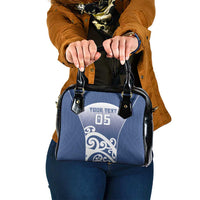Custom New Zealand Aotea College Shoulder Handbag Maori Koru Pattern LT05 One Size Blue - Polynesian Pride