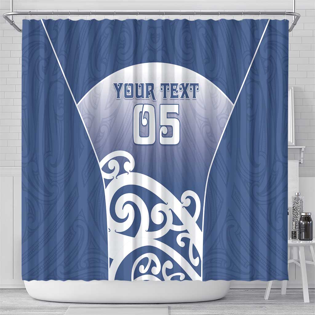 Custom New Zealand Aotea College Shower Curtain Maori Koru Pattern LT05 - Polynesian Pride