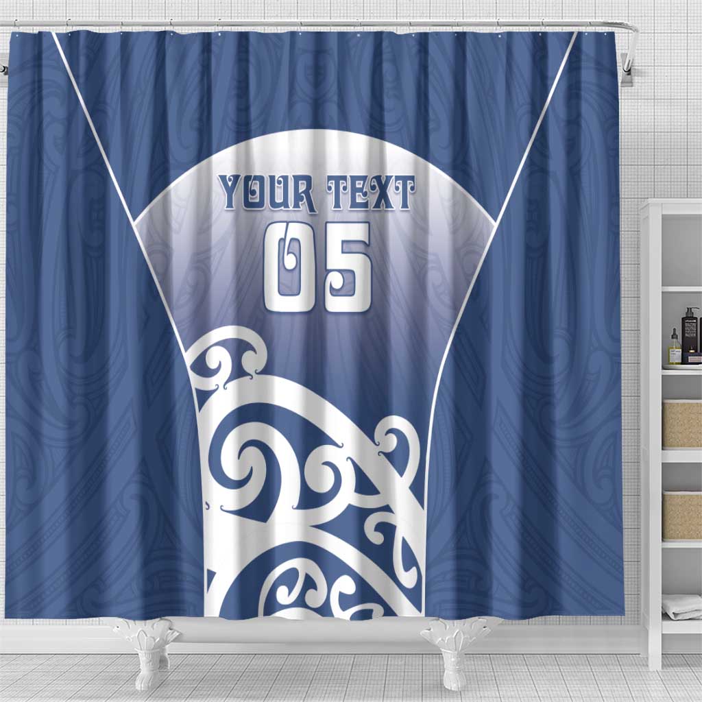 Custom New Zealand Aotea College Shower Curtain Maori Koru Pattern LT05 - Polynesian Pride