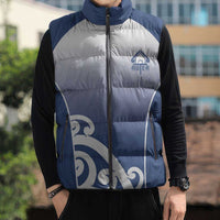 Custom New Zealand Aotea College Sleeveless Puffer Jacket Maori Koru Pattern LT05 - Polynesian Pride