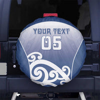 Custom New Zealand Aotea College Spare Tire Cover Maori Koru Pattern LT05 No hole Blue - Polynesian Pride