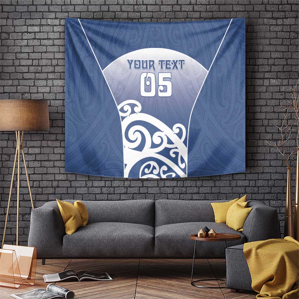 Custom New Zealand Aotea College Tapestry Maori Koru Pattern LT05 Blue - Polynesian Pride