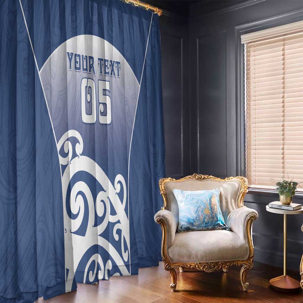 Custom New Zealand Aotea College Window Curtain Maori Koru Pattern LT05 - Polynesian Pride