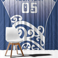 Custom New Zealand Aotea College Window Curtain Maori Koru Pattern LT05 - Polynesian Pride