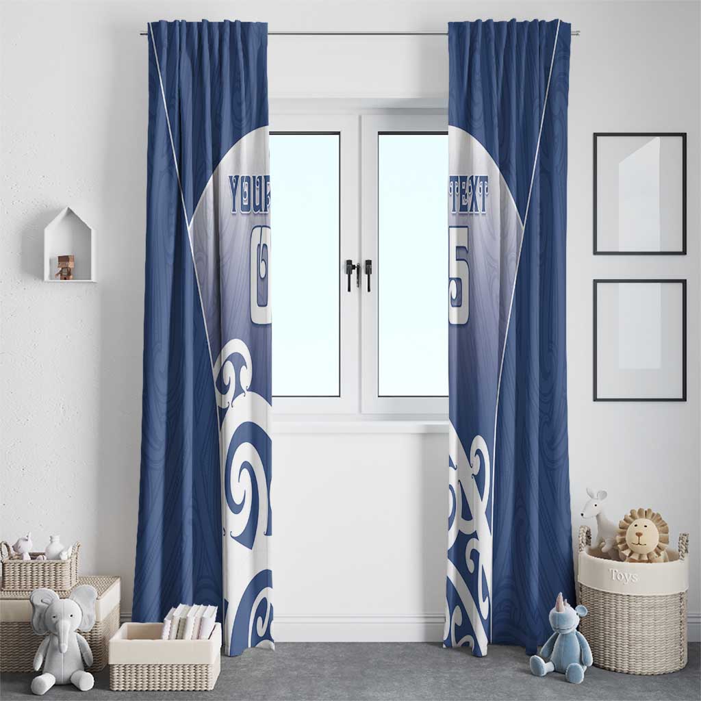 Custom New Zealand Aotea College Window Curtain Maori Koru Pattern LT05 - Polynesian Pride