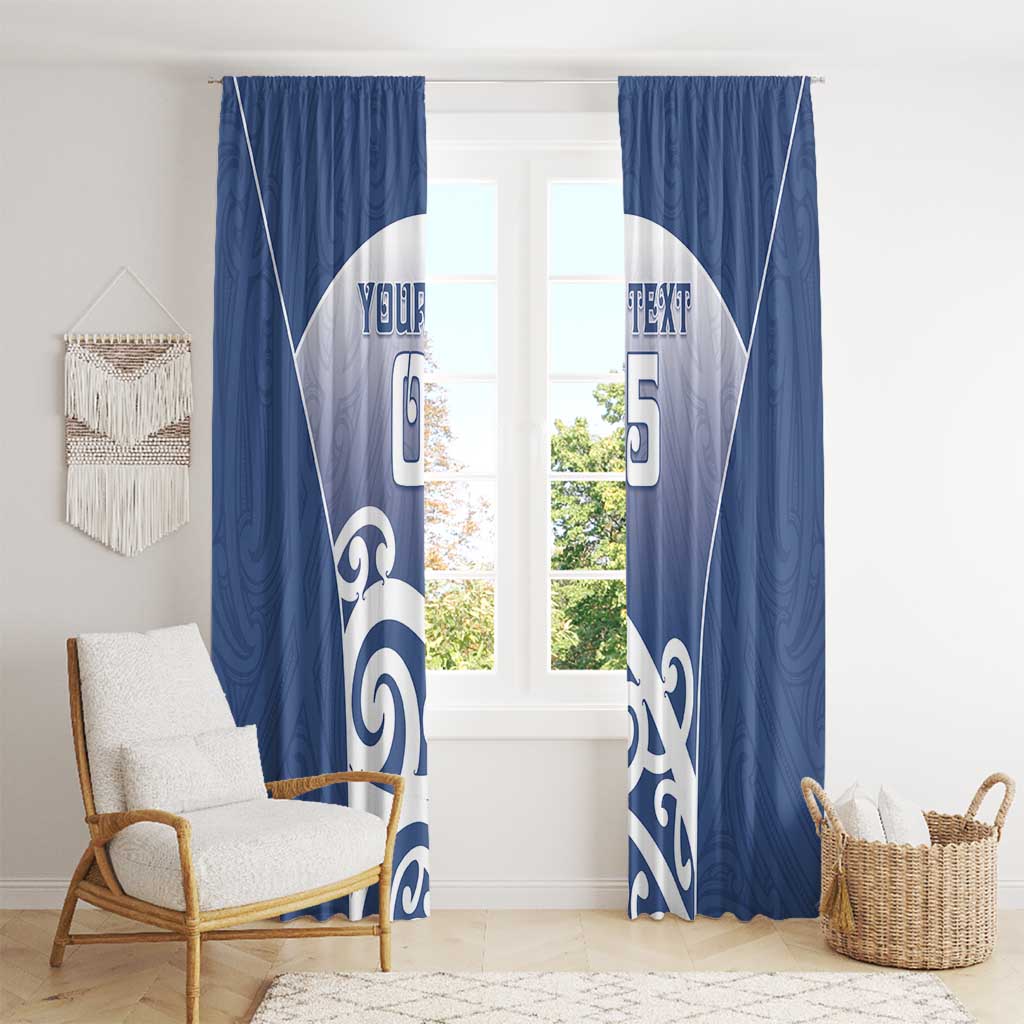 Custom New Zealand Aotea College Window Curtain Maori Koru Pattern LT05 - Polynesian Pride