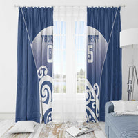 Custom New Zealand Aotea College Window Curtain Maori Koru Pattern LT05 - Polynesian Pride