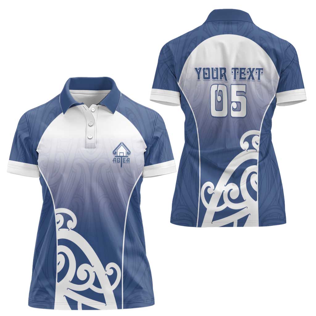Custom New Zealand Aotea College Women Polo Shirt Maori Koru Pattern LT05 - Polynesian Pride