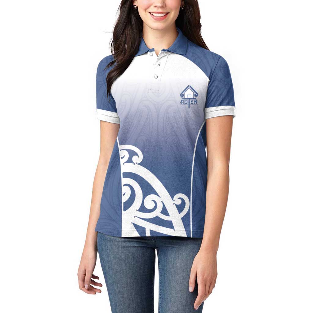 Custom New Zealand Aotea College Women Polo Shirt Maori Koru Pattern LT05 - Polynesian Pride