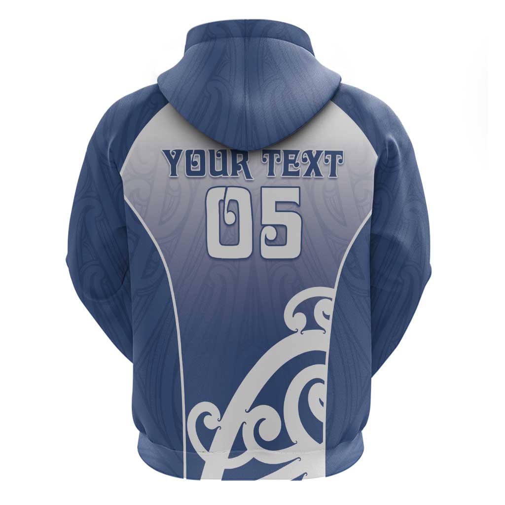 Custom New Zealand Aotea College Zip Hoodie Maori Koru Pattern