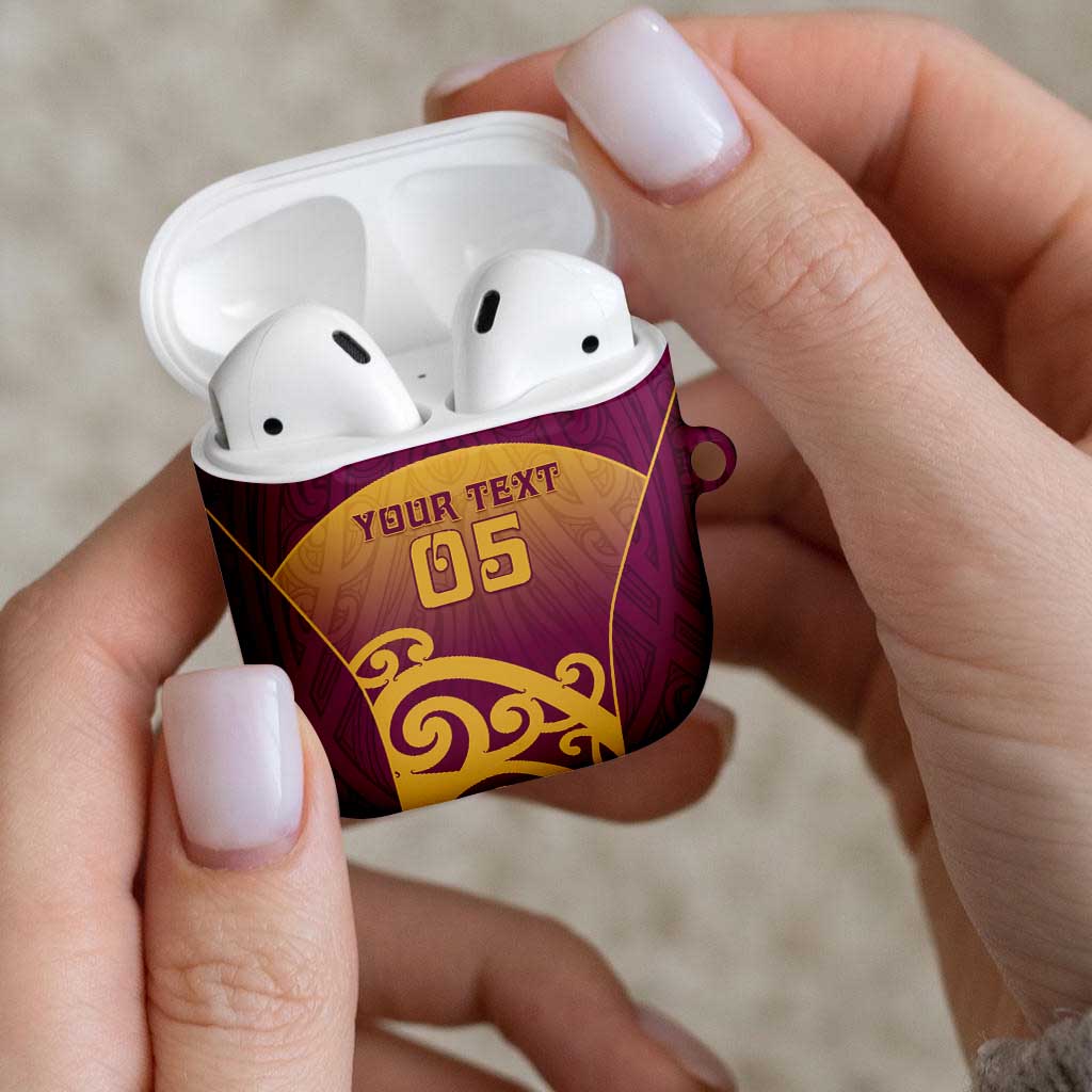 Custom Waiuku College AirPods Case Maori Koru Pattern LT05 - Polynesian Pride