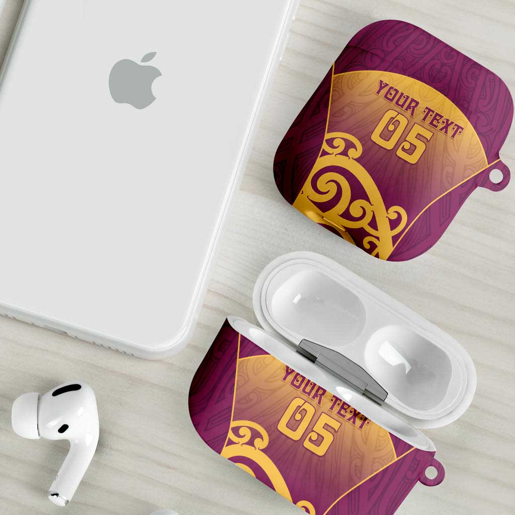 Custom Waiuku College AirPods Case Maori Koru Pattern LT05 - Polynesian Pride