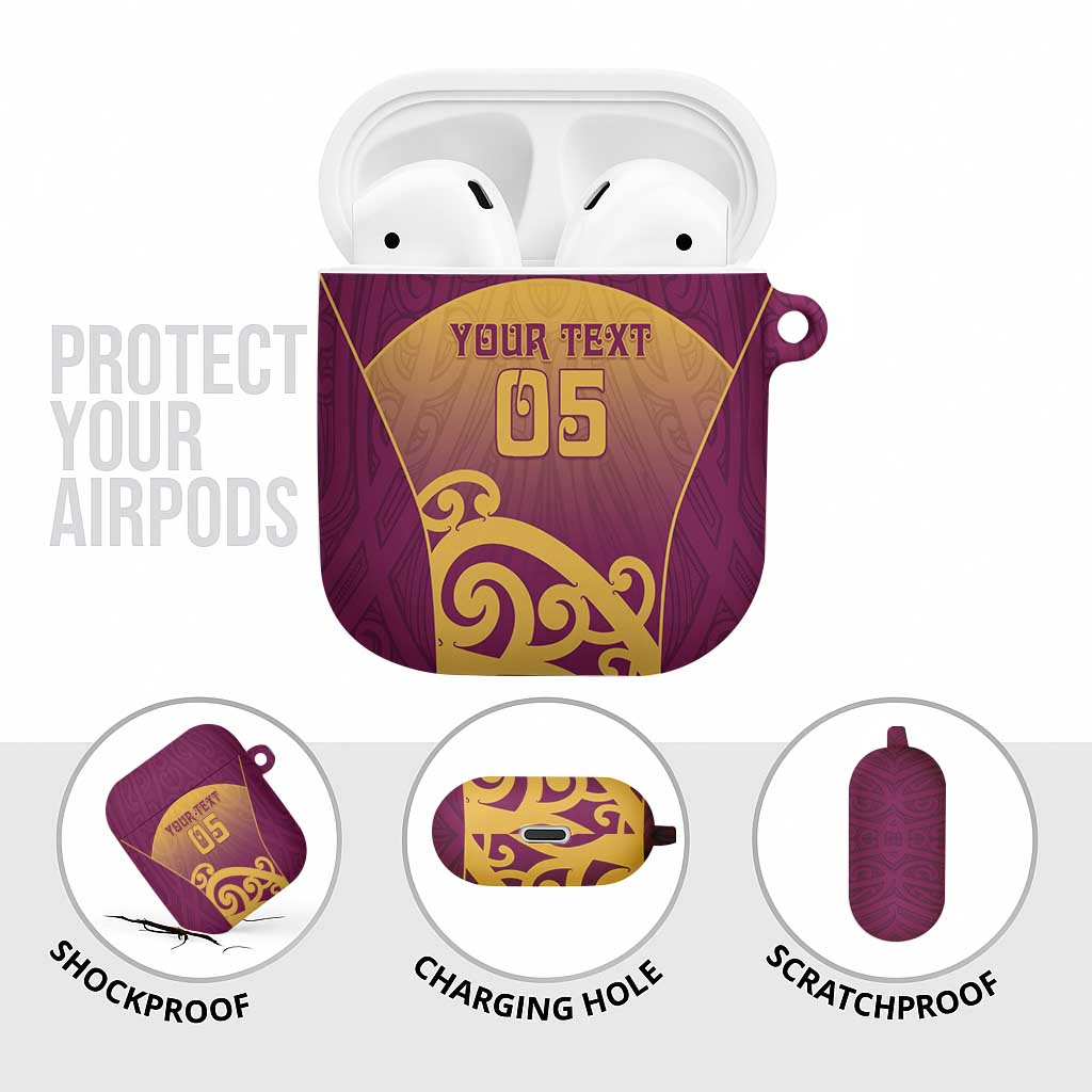 Custom Waiuku College AirPods Case Maori Koru Pattern LT05 - Polynesian Pride