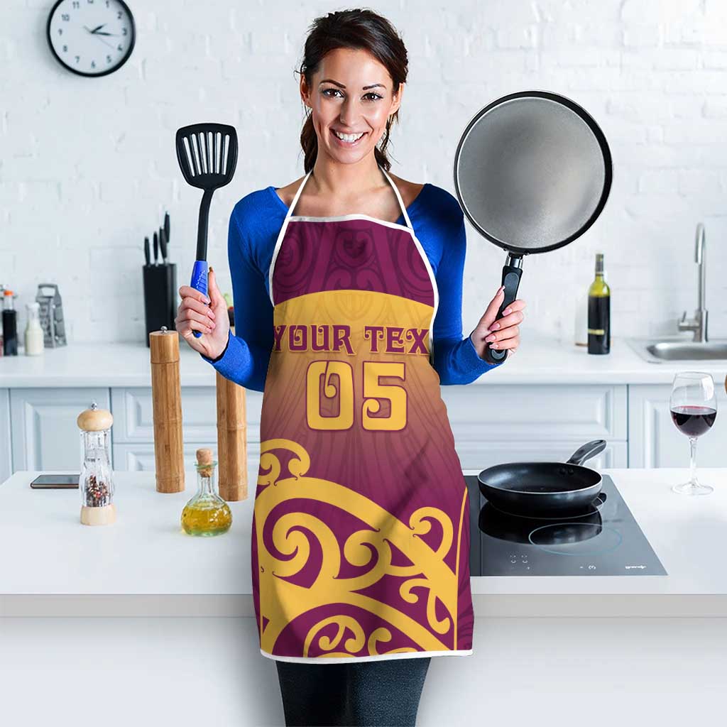 Custom Waiuku College Apron Maori Koru Pattern LT05 - Polynesian Pride