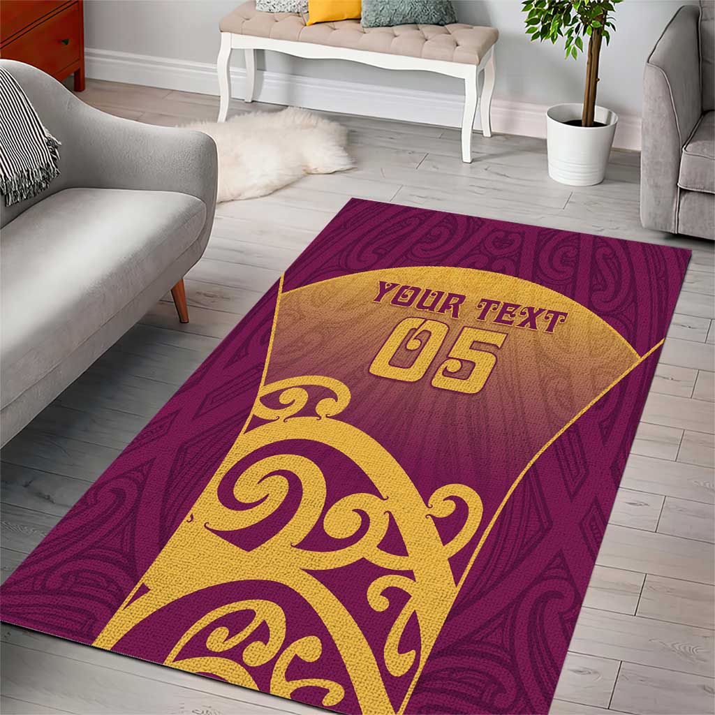 Custom Waiuku College Area Rug Maori Koru Pattern LT05 - Polynesian Pride