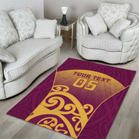 Custom Waiuku College Area Rug Maori Koru Pattern LT05 - Polynesian Pride
