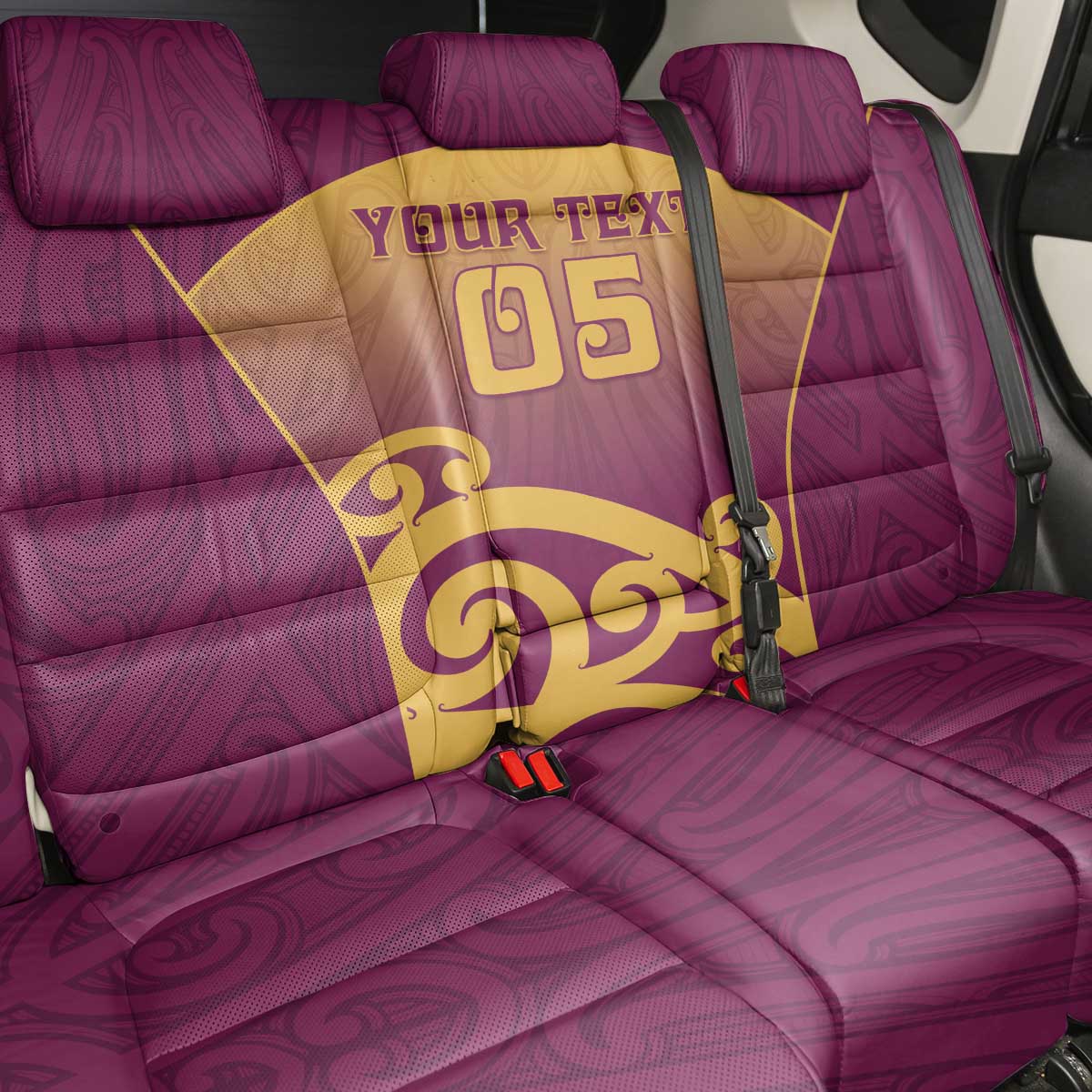 Custom Waiuku College Back Car Seat Cover Maori Koru Pattern LT05 - Polynesian Pride