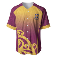 Custom Waiuku College Baseball Jersey Maori Koru Pattern LT05 Maroon - Polynesian Pride