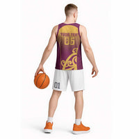 Custom Waiuku College Basketball Jersey Maori Koru Pattern LT05 - Polynesian Pride
