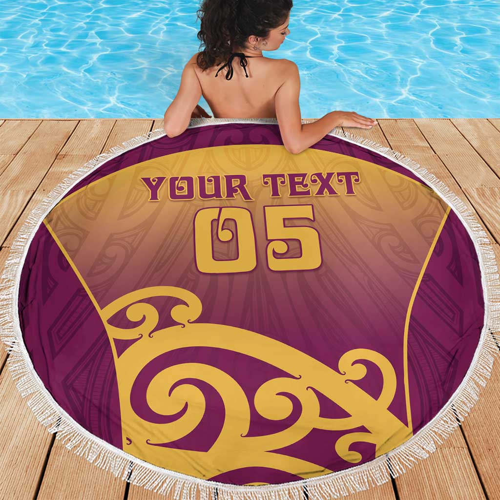 Custom Waiuku College Beach Blanket Maori Koru Pattern LT05 - Polynesian Pride