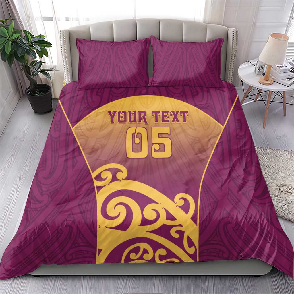 Custom Waiuku College Bedding Set Maori Koru Pattern LT05 - Polynesian Pride