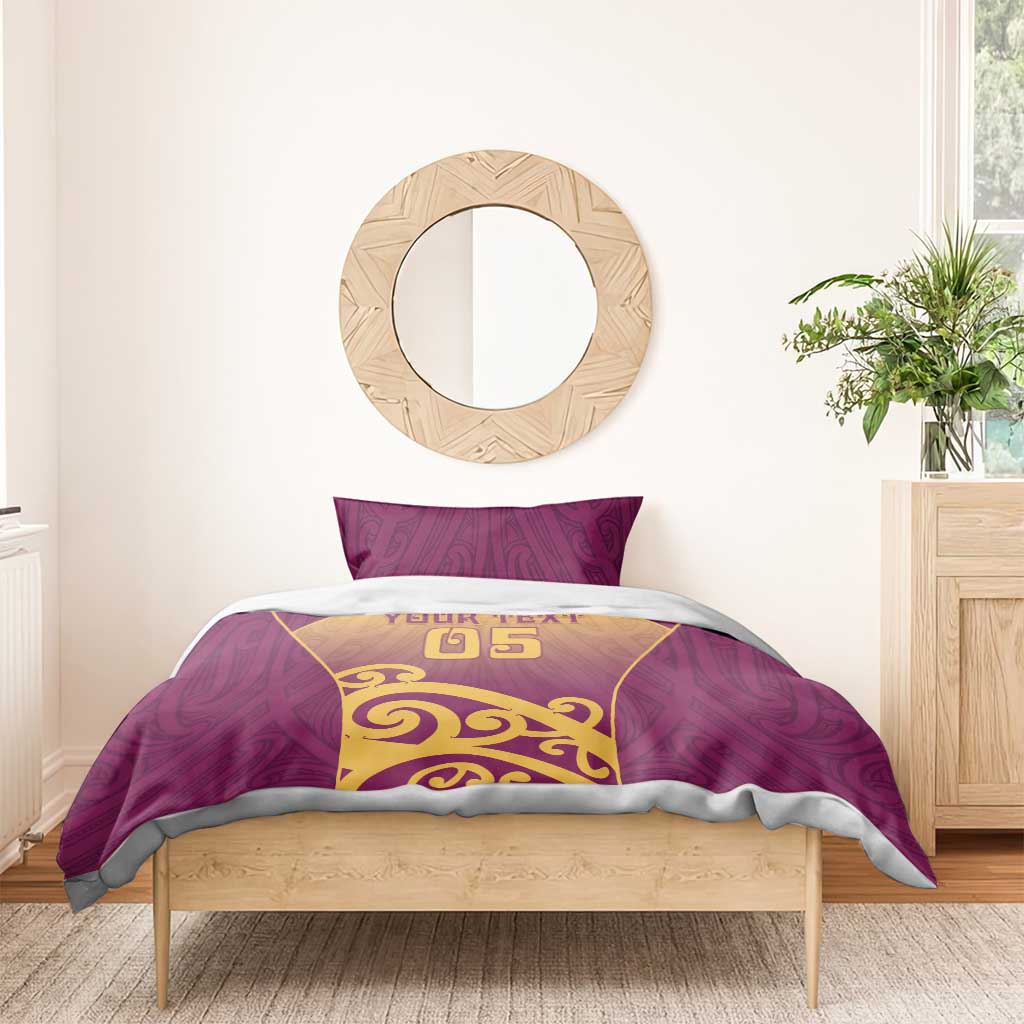 Custom Waiuku College Bedding Set Maori Koru Pattern LT05 - Polynesian Pride