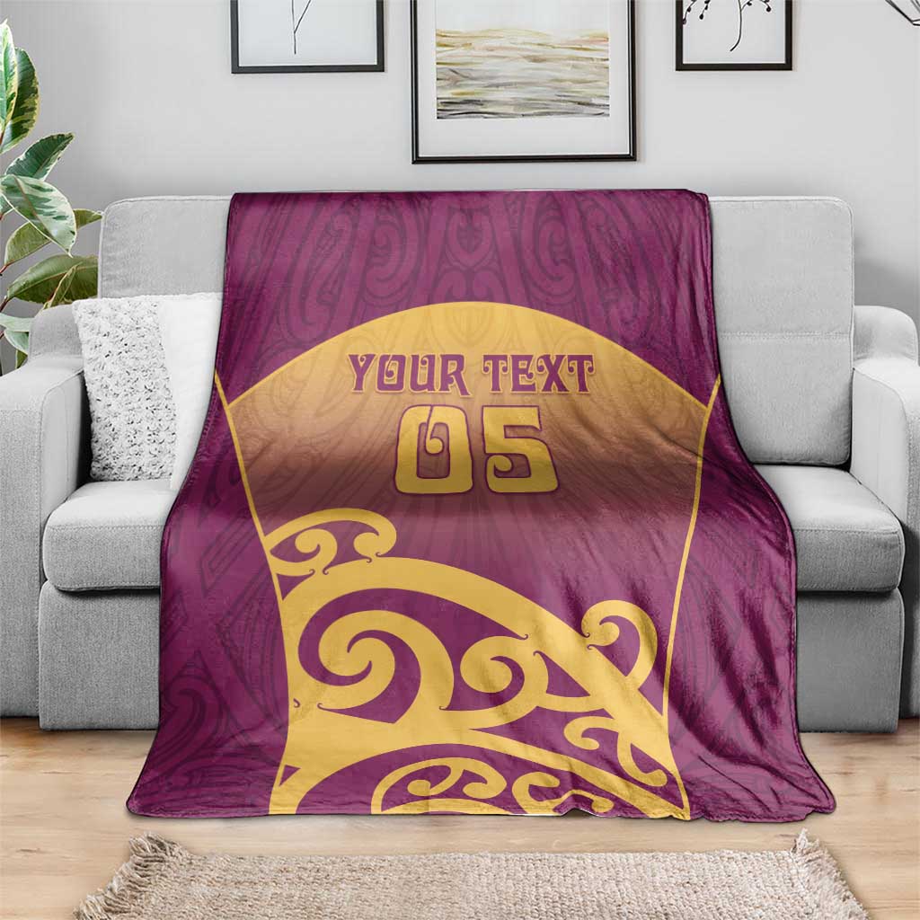 Custom Waiuku College Blanket Maori Koru Pattern LT05 - Polynesian Pride