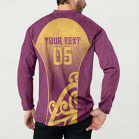Custom Waiuku College Button Sweatshirt Maori Koru Pattern LT05 - Polynesian Pride