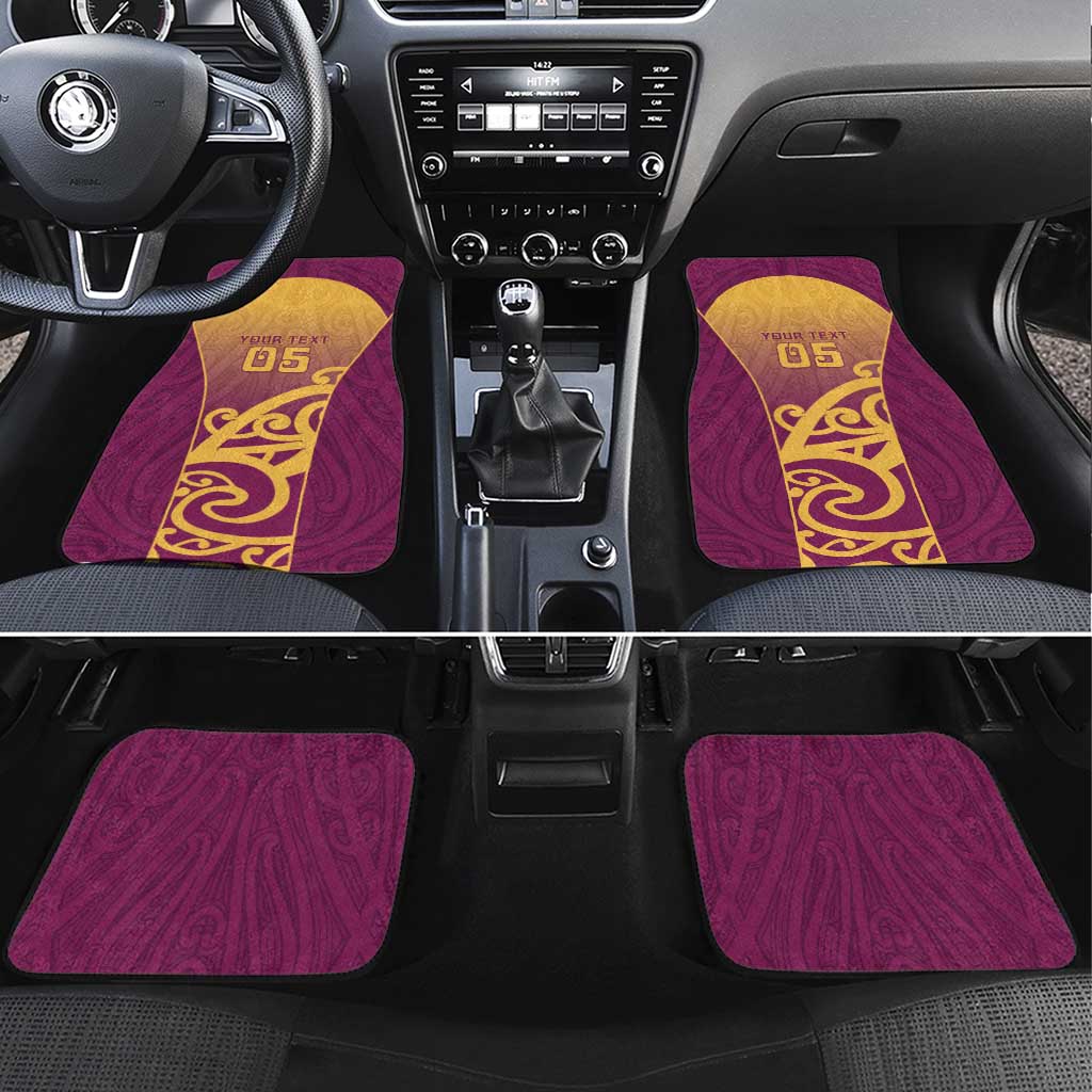 Custom Waiuku College Car Mats Maori Koru Pattern