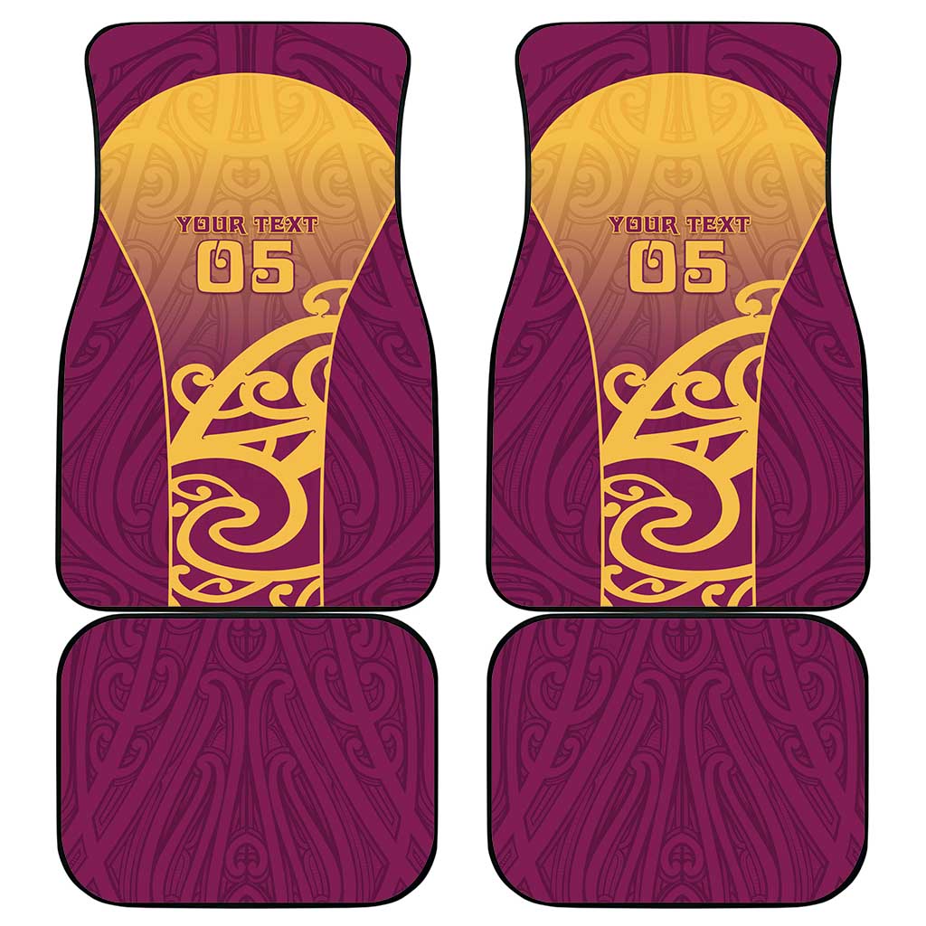 Custom Waiuku College Car Mats Maori Koru Pattern