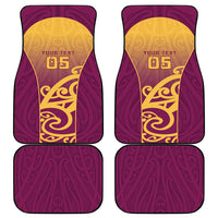 Custom Waiuku College Car Mats Maori Koru Pattern
