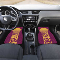 Custom Waiuku College Car Mats Maori Koru Pattern