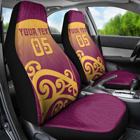 Custom Waiuku College Car Seat Cover Maori Koru Pattern LT05 - Polynesian Pride