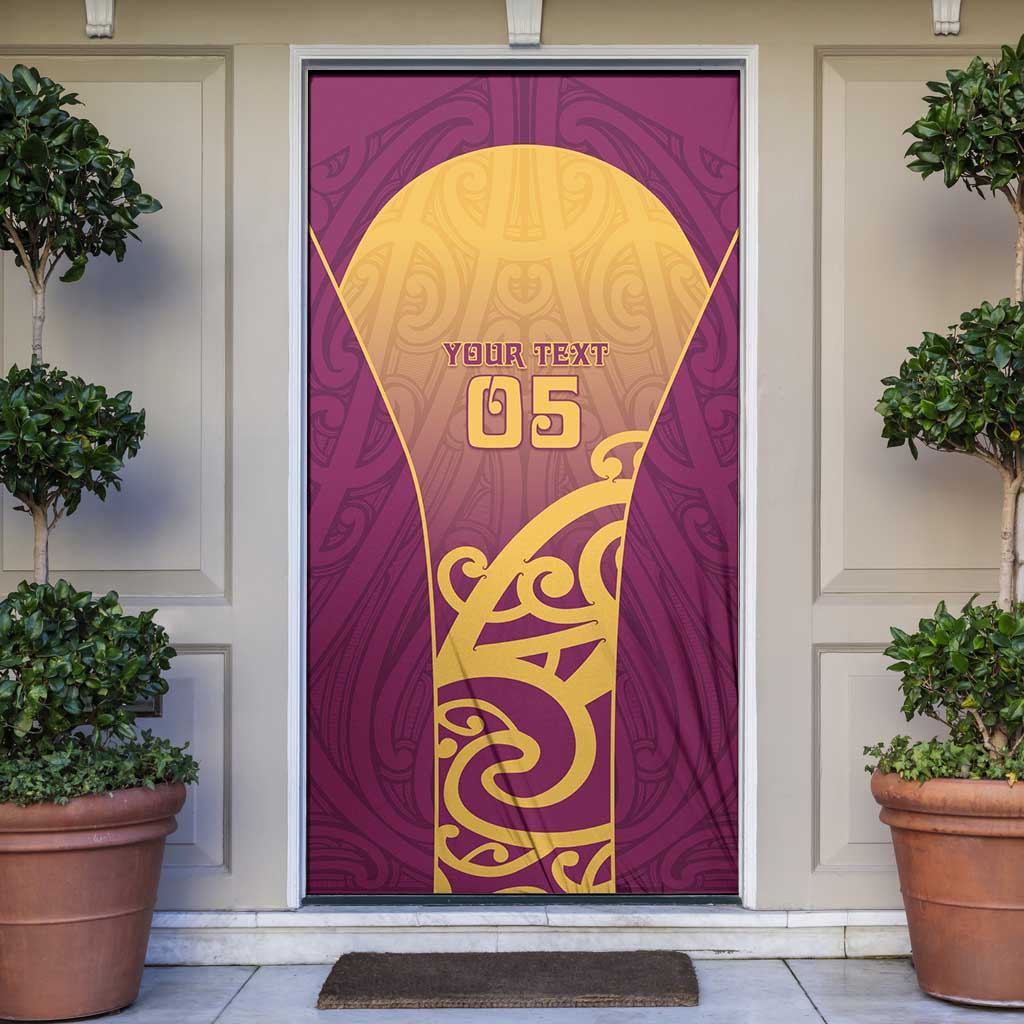 Custom Waiuku College Door Cover Maori Koru Pattern