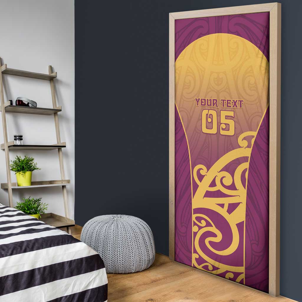 Custom Waiuku College Door Cover Maori Koru Pattern LT05 - Polynesian Pride
