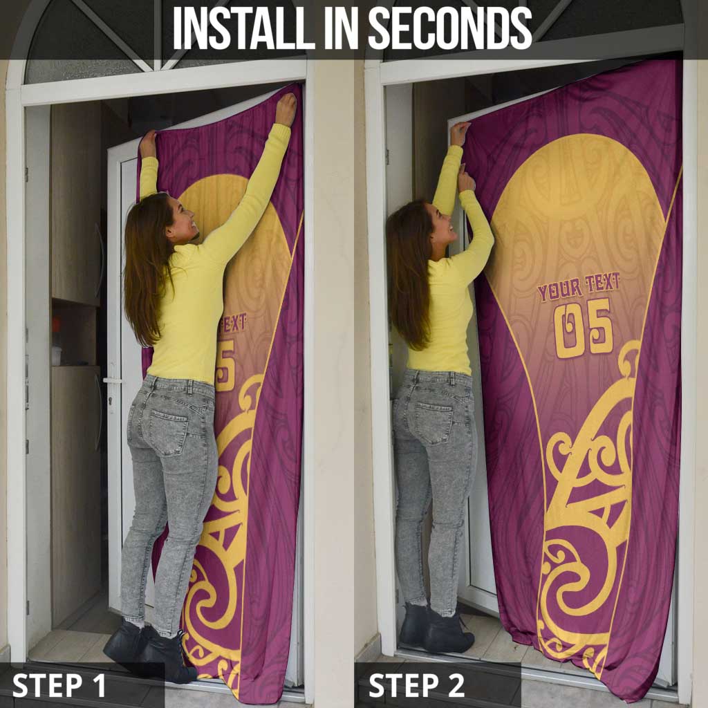 Custom Waiuku College Door Cover Maori Koru Pattern LT05 - Polynesian Pride