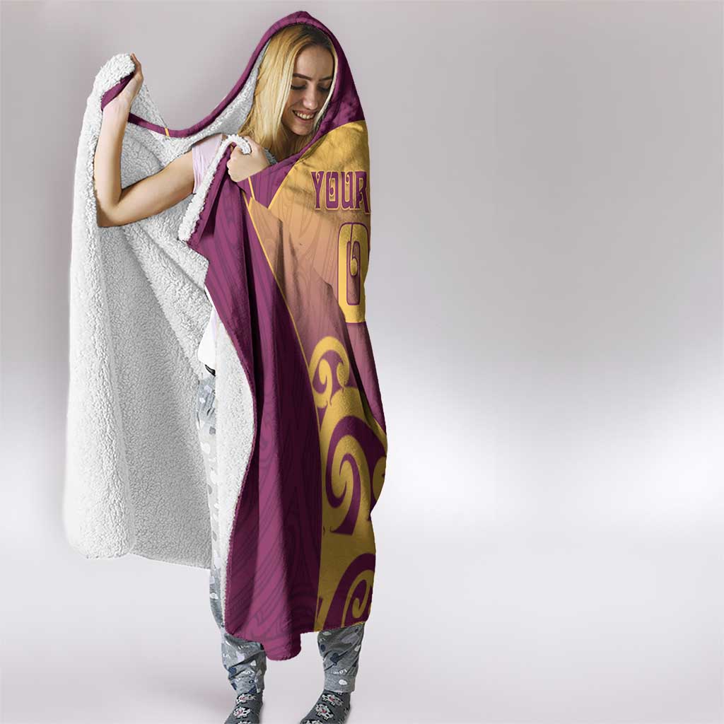 Custom Waiuku College Hooded Blanket Maori Koru Pattern LT05 - Polynesian Pride
