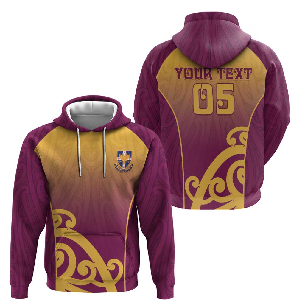Custom Waiuku College Hoodie Maori Koru Pattern LT05 - Polynesian Pride