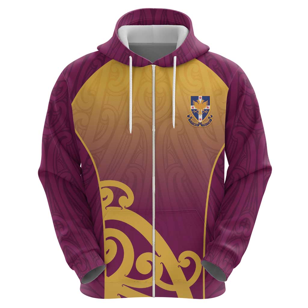Custom Waiuku College Hoodie Maori Koru Pattern LT05 - Polynesian Pride